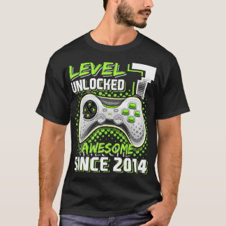 Level 7 Unlocked Awesome 2014 Video Game 7th Birth T-Shirt