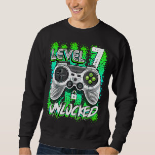 Level 7 Unlocked Awesome 2015 Game 7 Year Old Game Sweatshirt