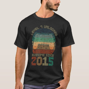 Level 7 Unlocked Awesome 2015 Game 7 Year Old Game T-Shirt