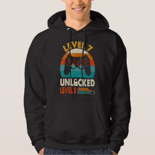 Level 7 Unlocked Birthday  Boy 7 Years Old Video G Hoodie