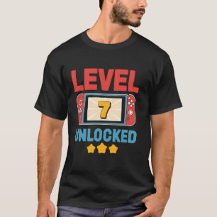 Level 7 Unlocked Funny Gamer Birthday Video Game 7 T-Shirt