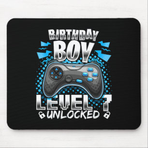 Level 7 Unlocked Video Game 7th Birthday Gamer Gif Mouse Pad