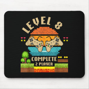 Level 8 Complete 8 Years Anniversary Video Game Gi Mouse Pad