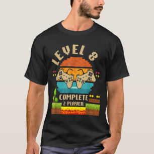 Level 8 Complete 8 Years Anniversary Video Game Gi T-Shirt