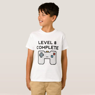 Level 8 Complete 8th Birthday T-Shirt