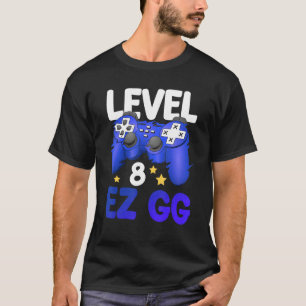 Level 8 EZ GG 8th Gamer Boy Teenager Controller Bi T-Shirt