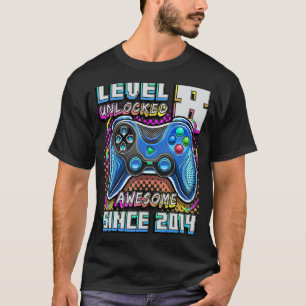 Level 8 Unlocked Awesome 2014 Video Game 8th Birth T-Shirt