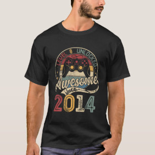 Level 8 Unlocked Awesome Since 2014 8Th Birthday G T-Shirt