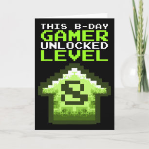 Level 8 Unlocked Birthday Video Game 8th Birthday  Card