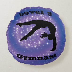 Level 9 Gymnast Round Cushion