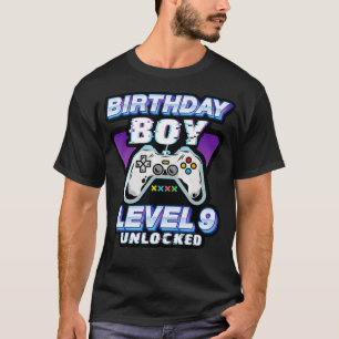Level 9 Unlocked 2013 Bday Video Game 9th Birthday T-Shirt