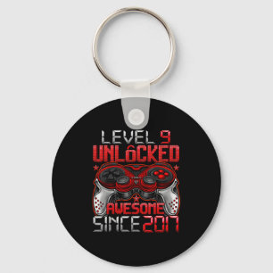 Level 9 Unlocked 9 Year Old For Boys 9th Birthday  Key Ring