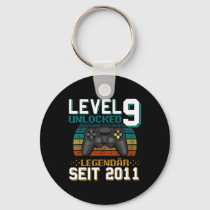 Level 9 Unlocked 9th Birthday 9 Year Old Boy Gifts Key Ring