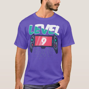 Level 9 Unlocked 9th Birthday Gamer T-Shirt