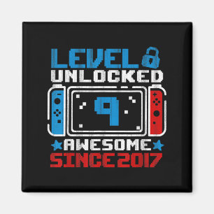 Level 9 Unlocked 9th Birthday Gaming Gift Boys Magnet