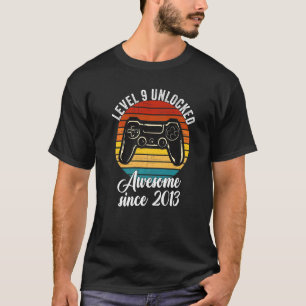Level 9 Unlocked Awesome 2013 Video Game 9th Birth T-Shirt