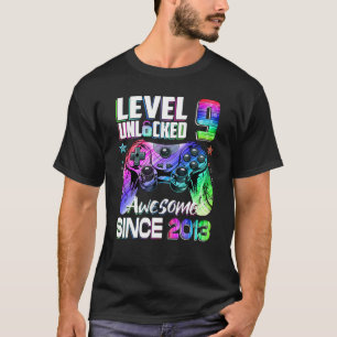 Level 9 Unlocked Awesome 2013 Video Game 9th Birth T-Shirt