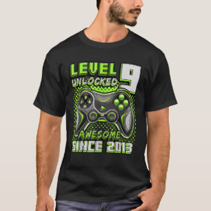 Level 9 Unlocked Awesome 2013 Video Game 9th Birth T-Shirt