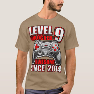 Level 9 Unlocked Awesome 2014 Video Game 9th Birth T-Shirt
