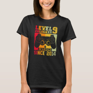 Level 9 Unlocked Awesome 2014 Video Game 9th Birth T-Shirt