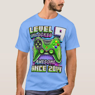 Level 9 Unlocked Awesome 2014 Video Game 9th Birth T-Shirt