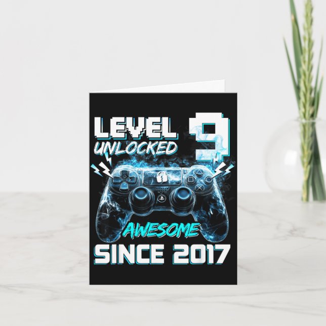 Level 9 unlocked awesome 2017 video game 9th card (Front)