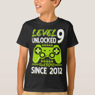 Level 9 Unlocked Awesome Since 2012 Game T-Shirt