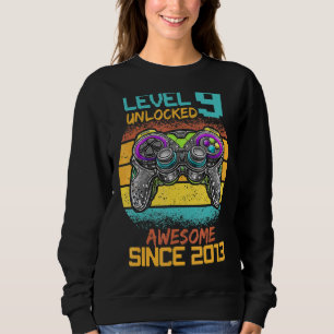 Level 9 Unlocked Awesome Since 2013 9th Birthday G Sweatshirt