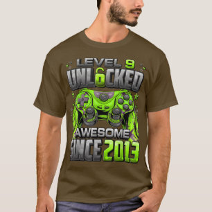 Level 9 Unlocked Awesome Since 2013 9th Birthday G T-Shirt