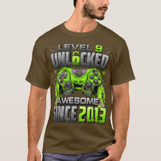 Level 9 Unlocked Awesome Since 2013 9th Birthday G T-Shirt