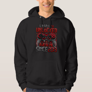 Level 9 Unlocked Awesome Since 2013 9th Birthday Hoodie