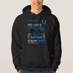 Level 9 Unlocked Awesome Since 2013 9th Birthday   Hoodie