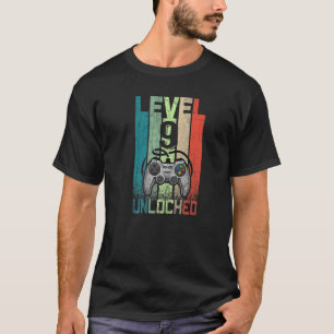 Level 9 Unlocked Awesome Since 2014 9th Birthday G T-Shirt