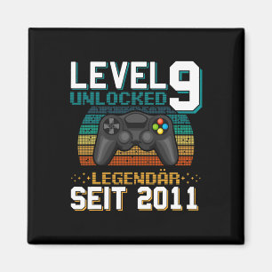Level 9 Unlocked Awesome Since 2016 9th Birthday B Magnet