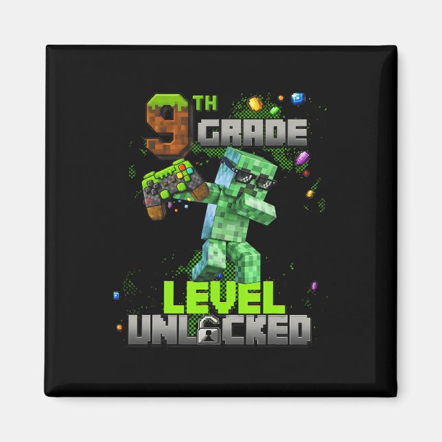 Level 9 Unlocked Awesome Since 2016 Birthday Boy P Magnet (Front)