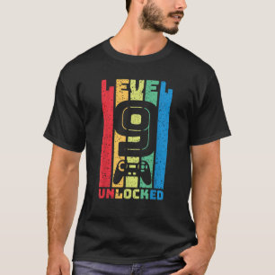 Level 9 Unlocked Birthday Gift Nine Year Old Boy G T-Shirt