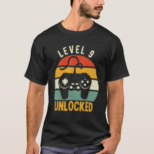 Level 9 Unlocked Gamer Gaming 9th Birthday 1 T-Shirt