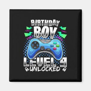 Level 9 Unlocked Video Game 9th Birthday Gamer Gif Magnet