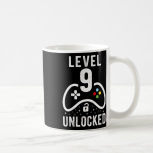 Level 9 Unlocked Video Game 9th Birthday Gift Coffee Mug