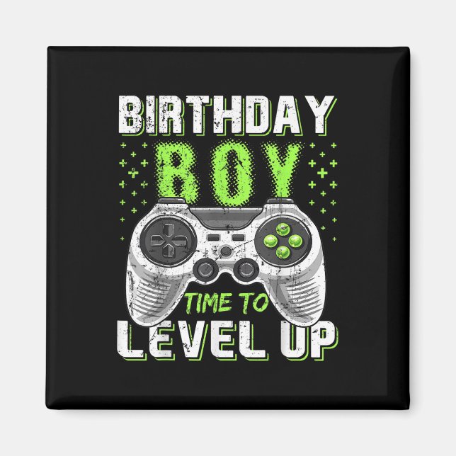 Level Clic Up Birthday Boy Video Game Kids Girls B Magnet (Front)