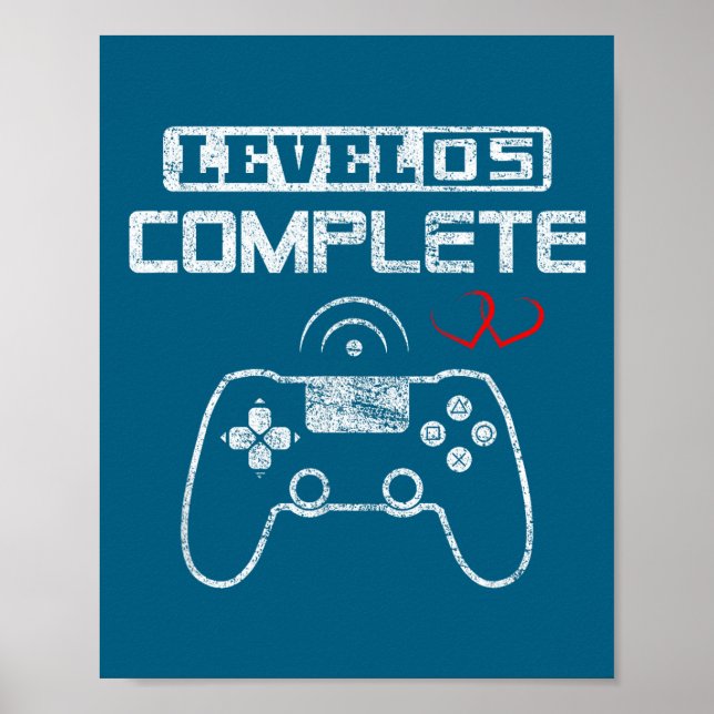 Level Complete 5th Wedding Anniversary Artwork Poster (Front)