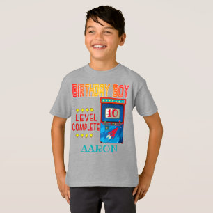 Level Complete Arcade Game Birthday Boy T-Shirt
