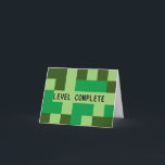 Level Complete Gamer's Thank You Card<br><div class="desc">A gamer's favourite thank you! Reminiscent of the world's best-selling video game,  this thank you completes your video-game themed party or is a great thank-you card on it's own.</div>