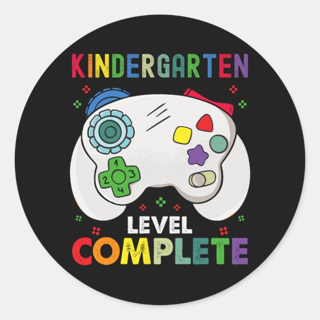 Level Complete Last Day Of School Graduation  Classic Round Sticker (Front)