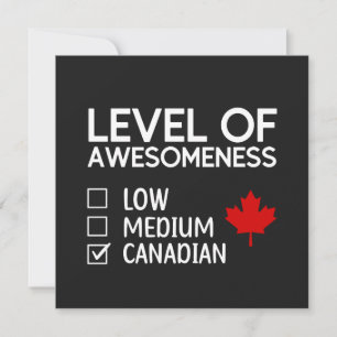 Level Of Awesomeness Canadian Card