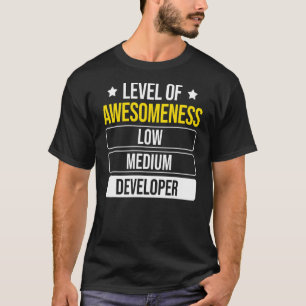 Level Of Awesomeness Developer Software Developer T-Shirt