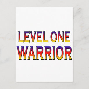 Level one warrior postcard