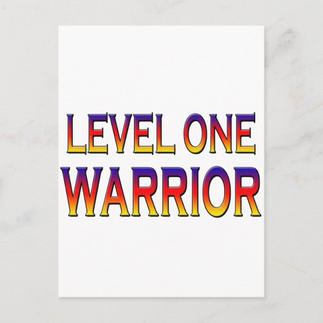 Level one warrior postcard (Front)