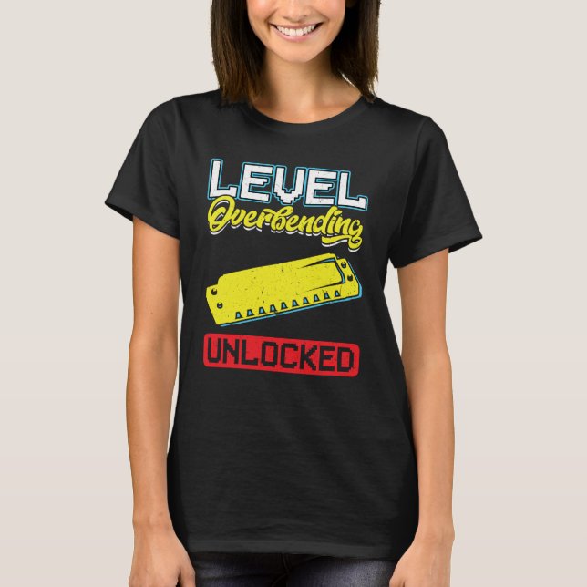 Level Overbending Unlocked Harmonica Player T-Shirt (Front)