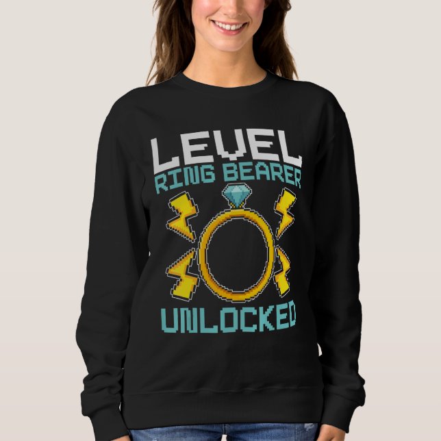 Level Ringbearer Unlocked Page Boy Wedding Video G Sweatshirt (Front)